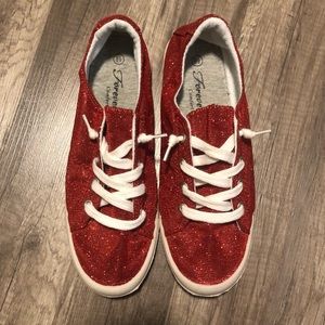 *3 for 12.00 * Red glitter slide ons. Women’s 8.5